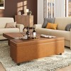 Whizmax Storage Ottoman Bench, Mid-Century Modern Storage Bench for Bedroom, Synthetic Leather with Stitching, Safety Hinges, Loads 680 Lb - 2 of 4