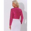 Allegra K Women's Sequin Open Front Cropped Sparkly Party Bolero Shrug - 3 of 4