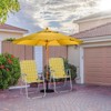 Sevobal Outdoor Portable Chairs 2PCS Folding Webbing Beach Chair Set with Steel Frame for Lawn Patio Deck Poolside, Yellow, 22"*22"*37.4" - 2 of 4