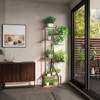 KTMBDW Plant Stand Indoor 8/9 Tier Multiple Plant Shelf Stands for Garden Corner Balcony Living Room Dark Brown - 4 of 4