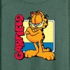 Women's - Garfield - Pixel Square Lightweight French Terry Wide Neck Long Sleeve Graphic Shirt - 2 of 4