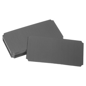 Unique Bargains Aluminium DIY Engraved Blank Nameplate Office Signages 12 Pcs - 1 of 4