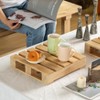 Vintiquewise Rustic Wooden Pallet Display Stand Natural Wood Riser for Home Decor, Table Centerpiece, Candle, Dessert, Plant, DIY, Party, Event - 2 of 4