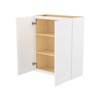 HOMLUX Easy-DIY 12 in D in Shaker White Ready to Assemble Wall Kitchen Cabinet 2 Doors-2 Shelves - 2 of 4