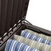Keter Westwood Outdoor Resin 150 Gallon Deck Storage Box Organizer for Patio Furniture, Pool Toys and Yard Tools with Bench, Brown (2 Pack) - 3 of 4