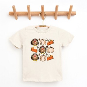 The Juniper Shop Turkey Pumpkin Pie Grid Youth Short Sleeve Tee - 1 of 3