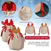 Christmas Gift Bags 10-Pack, Velvet Drawstring Pouches with Deer Ear Design, Reusable Flannel Goody Bags for Candy and Party Favors (2 Styles) - 3 of 4