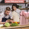 19-Piece Cooking Tools and Knives Set, Kitchen Utensils Set, Non-Scratch, Heat-Resistant（Pink） - 4 of 4