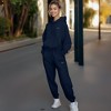 Dalix Butterfly Embroidery Sweatsuit Set Hoodie Jogger Soft Fleece Relaxed Fit Lounge Womens - 3 of 4