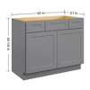 LOVMOR 21-in. D x 34.5-in. H in Plywood Vanity Sink Base Kitchen Cabinet with Drawers without Top for Kitchen, Bathroom, Living Room - 4 of 4