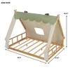 Twin/Full Size House Bed Platform Bed Frame for Kid with Tent & Light - ModernLuxe - 4 of 4