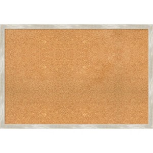 Amanti Art Crackled Metallic Narrow Framed Corkboard, Natural Cork - 1 of 4