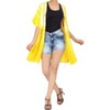 LA LEELA Women's Summer Front Open Vacation Beachwear Bathing Suit Cover ups Duster Holiday Swimwear Swim Suit Cardigan L-XL Yellow, Tie Dye Design - 3 of 4
