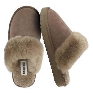 CUSHIONAIRE Hush Cozy Womens Slippers with Faux Fur Lining – Slip On  Comfortable Mule House Slippers for Women Indoor and Outdoor - 1 of 4