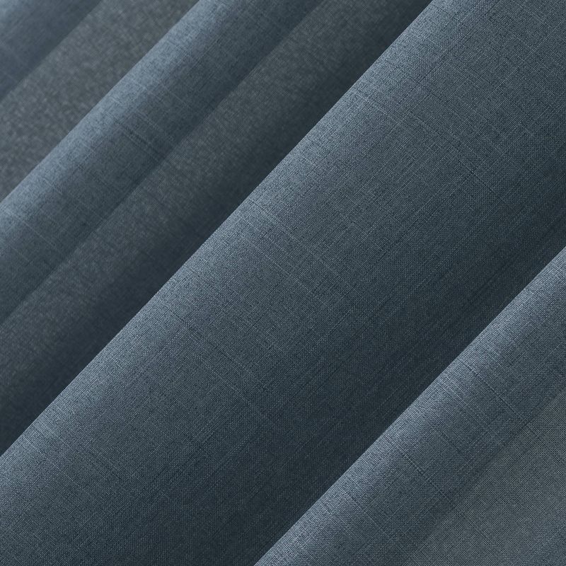 Joshua Heathered Texture Tab Top Semi-Sheer Curtain Panel - No. 918, 4 of 11
