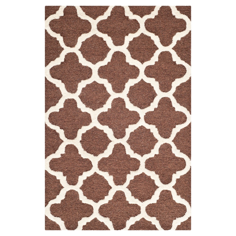 2'x3' Trellis Accent Rug Dark Brown - Safavieh