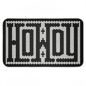 Stupell Industries Western Greeting Howdy Black Printed Anti-Fatigue Floor Mat, design by Lettered and Lined, 30"x18" - 1 of 4