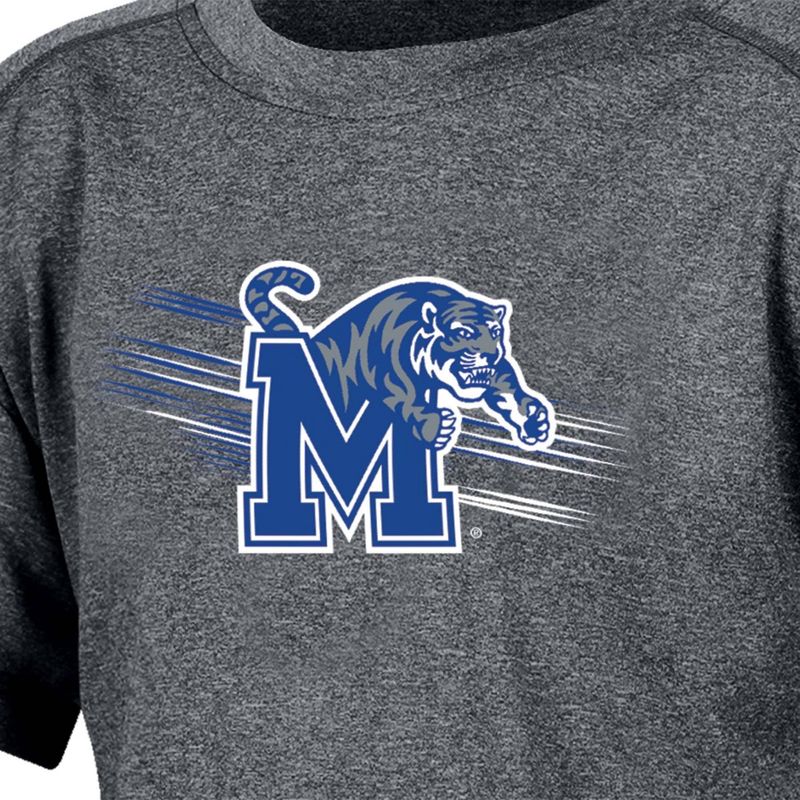 NCAA Memphis Tigers Boys&#39; Gray Poly T-Shirt, 3 of 4