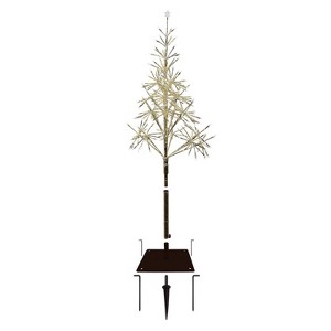5ft Alpine Festive Golden Artificial Christmas Tree: UL Certified, Indoor/Outdoor, 360 LEDs - 1 of 4