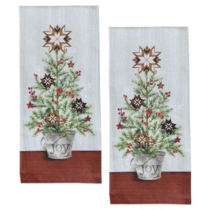 Park Designs Joy Christmas Tree Printed Dishtowel Set Of 2 - 1 of 4