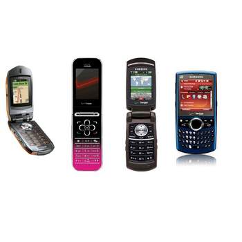 4 Pack - Orange/Pink/Brown/Blue Toy Phone for Kids / Dummy Cell Phone for Kids, Toy Smartphone for Kids