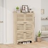 Shoe Storage Cabinet with 3 Flip Drawers,Freestanding Shoe Storage for Entryway with 2 Side Hooks - 2 of 4