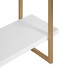 20" x 30" Leigh Wood and Metal Wall Shelf White/Gold - Kate & Laurel All Things Decor - 4 of 4