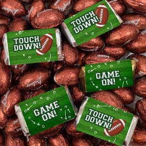 128 Pcs Football Party Candy Favors Hershey's Miniatures and Chocolate Footballs by Just Candy (1.75 lbs) - 1 of 4