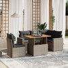 vidaXL Garden Sofa Set Grey PE rattan Large Modular Garden Sofa Set - 2 of 4