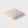 18"x18" Lattice Woven Square Outdoor Throw Pillow Blush - Threshold™ - 4 of 4