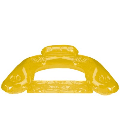 Pool Central 55" Yellow Inflatable Swimming Pool Lounge Chair