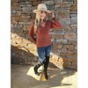 Coolmee Women's V Neck Long Sleeve Shirts Tunic Sweaters  Fall Fashion Clothes - 3 of 3