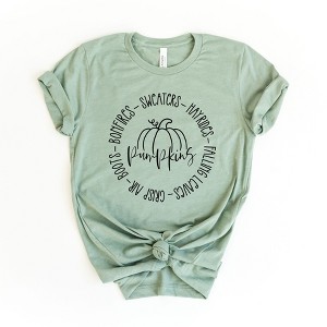 Simply Sage Market Women's Fall Bucket List Short Sleeve Graphic Tee - 1 of 2