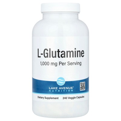 L-Glutamine, Free-Form Amino Acid, 1,000 mg, 240 Veggie Capsules