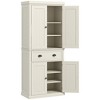 HOMCOM 72" Traditional Freestanding Kitchen Pantry Cabinet Cupboard with Doors and 3 Adjustable Shelves - 4 of 4