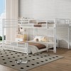 Bellemave L-shaped Metal Twin over Full Size Bunk Bed, White - 4 of 4