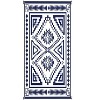 Airsurfer 9'x18' Navy and Cream Outdoor Rug Geometric Pattern Patio Rug Weather-Resistant for Patio and Deck Decor - 2 of 4