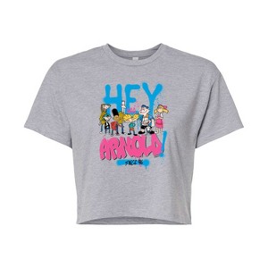 Women's - Hey Arnold! - Arnold Spray Paint 96 Cropped Graphic T-Shirt - 1 of 4
