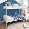 YONWAY Twin Over Twin Bunk Bed: Modern Metal Frame with Ladder & Safety Rails for Families with Multiple Children in Apartments - 2 of 4