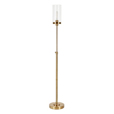 Hudson and Canal 66" Tall Floor Lamp with Glass Shade