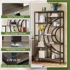 Kumasinova 8 Tier Bookshelf,Modern Vintage Bookshelf Industrial Etagere Bookcase for Living Room,Bedroom,Office,Brown - 4 of 4
