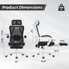 GlasFlength Task and Office Chairs with Support Armrest，Ergonomic, Adjustable，Computer Chair and Gaming Chair, Black, 24"*24.8"*45" - 2 of 4
