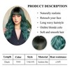 Jessie's Wig 22 Inch Long Wavy Bangs With Wig Synthetic Hair Green Color 1 Pc/Pack - 3 of 4