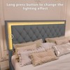 KWPZQEB Queen Size Bed Frame with Headboard, Upholstered Bed Frame with LED Lights,Wooden Slats Support, No Box Spring Needed, Easy Assembly - 4 of 4