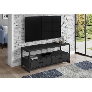 48" Finish Modern TV Stand with Metal Frame, Storage Drawers, and Open Shelves for Living Room - 1 of 4