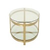 GDFStudio Bell Modern Glam Tempered Glass Oval Coffee Table - 4 of 4