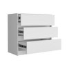 CAVINAS 3-Drawer Dresser,Modern Wide Chest of Drawers with Metal Handles,Matte Finish Storage Cabinets for Living Room,Entryway - 2 of 4