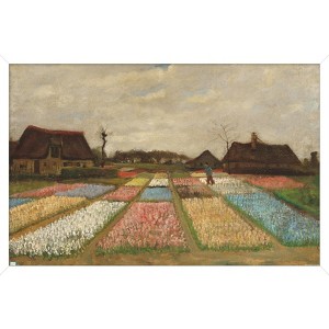 Trends International Flower Beds in Holland by Vincent van Gogh Framed Wall Poster Prints - 1 of 4