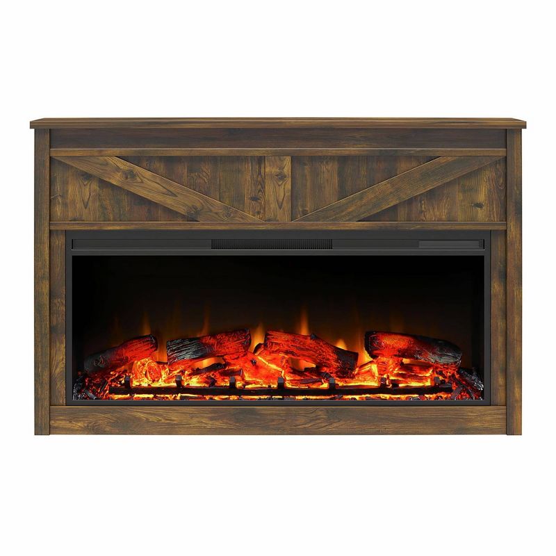 Brookside Wide Modern Farmhouse Mantel with Electric Fireplace - Room & Joy, 5 of 10