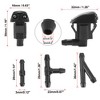 Unique Bargains Front Windshield Washer Nozzles Kit 85381-44010 for Toyota Sienna Solara Tacoma Black - 3 of 4